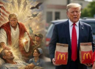 Wat? Trump reageert op controversiële afbeelding van zichzelf als Jezus, zegt dat hij er eigenlijk als arts op stond en haalt uit naar „nepnieuws“ vanwege de verkeerde interpretatie