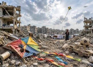 Kinderen in Gaza zochten vreugde in het vliegeren. Israël dreigt hen daarvoor te doden