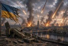 Open luchtruim boven Kiev: de Oekraïense luchtverdediging is uitgeschakeld en het Westen is zojuist weggelopen