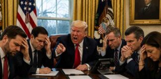 Trump heeft geen afstandsmunitie meer, gooit in plaats daarvan met F-bommen