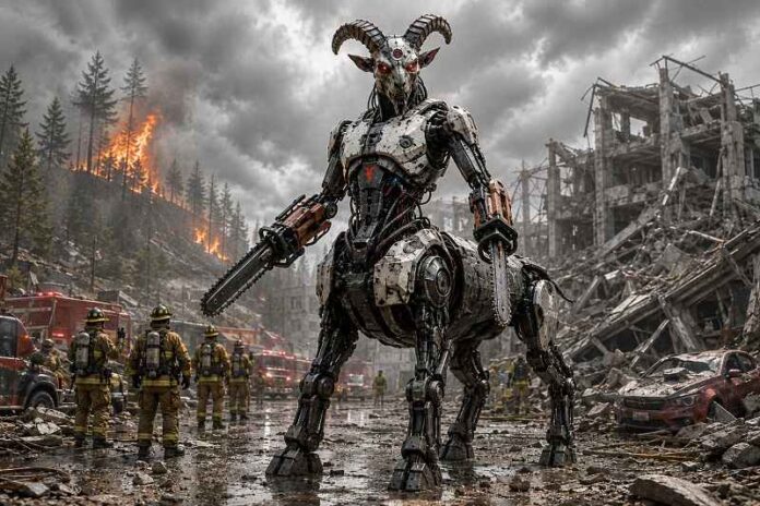 robot met het lichaam van een centaur