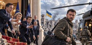 Naar buiten door de ingang; het ongemakkelijke vertrek van Volodymyr Zelensky