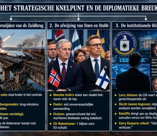 Het doorsnijden van de Dnjepr-slagaders: Iskander-inslagen op de Zuidbrug in Kiev, de afwijzing van Støre en Stubb en de institutionele corruptie van de CIA