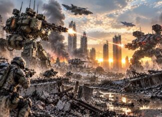 Rusteloze wereld van oorlog escaleert snel naar gewelddadigere en daadwerkelijke sciencefictionniveaus van conflict